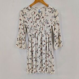 Old Navy Cream Sundress with 3/4 Bell Sleeves and Crew Neck